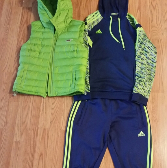 bright green adidas tracksuit
